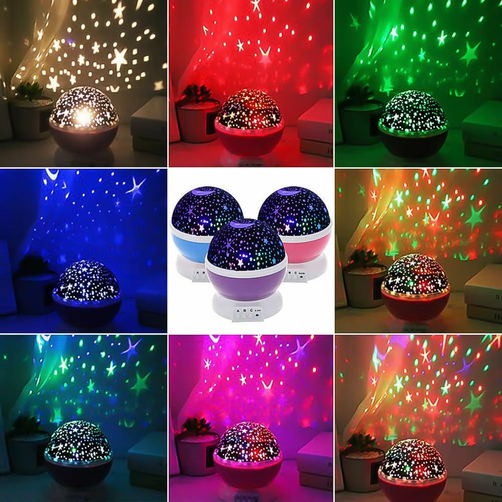 Proyector de luz galáctico cielo estrellado giratorio para decoración y un ambiente acogedor.