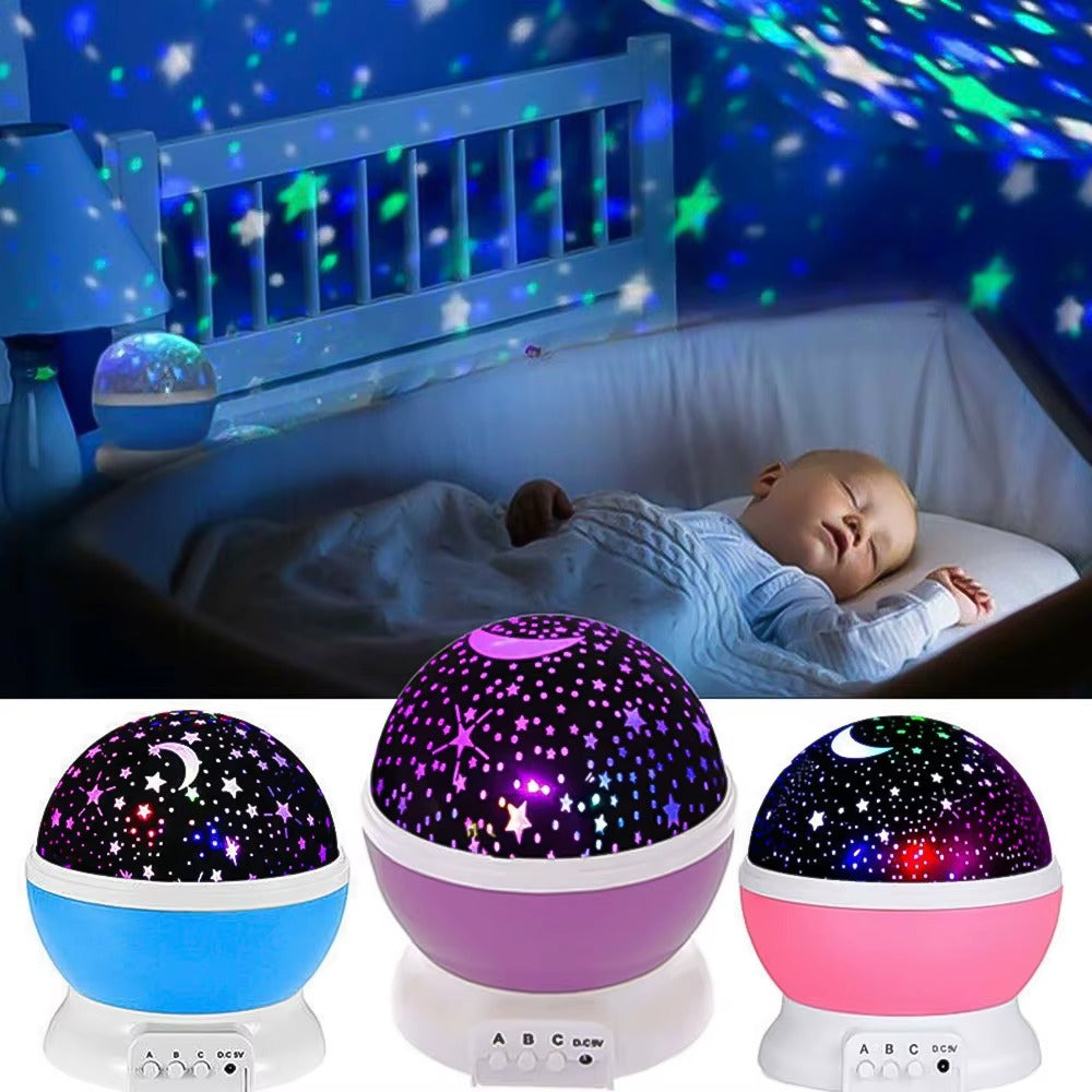 Proyector de luz galáctico cielo estrellado giratorio para decoración y un ambiente acogedor.