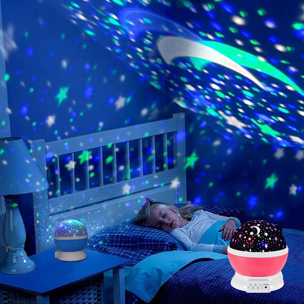 Proyector de luz galáctico cielo estrellado giratorio para decoración y un ambiente acogedor.