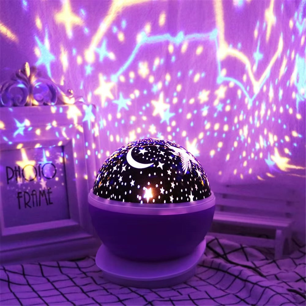 Proyector de luz galáctico cielo estrellado giratorio para decoración y un ambiente acogedor.