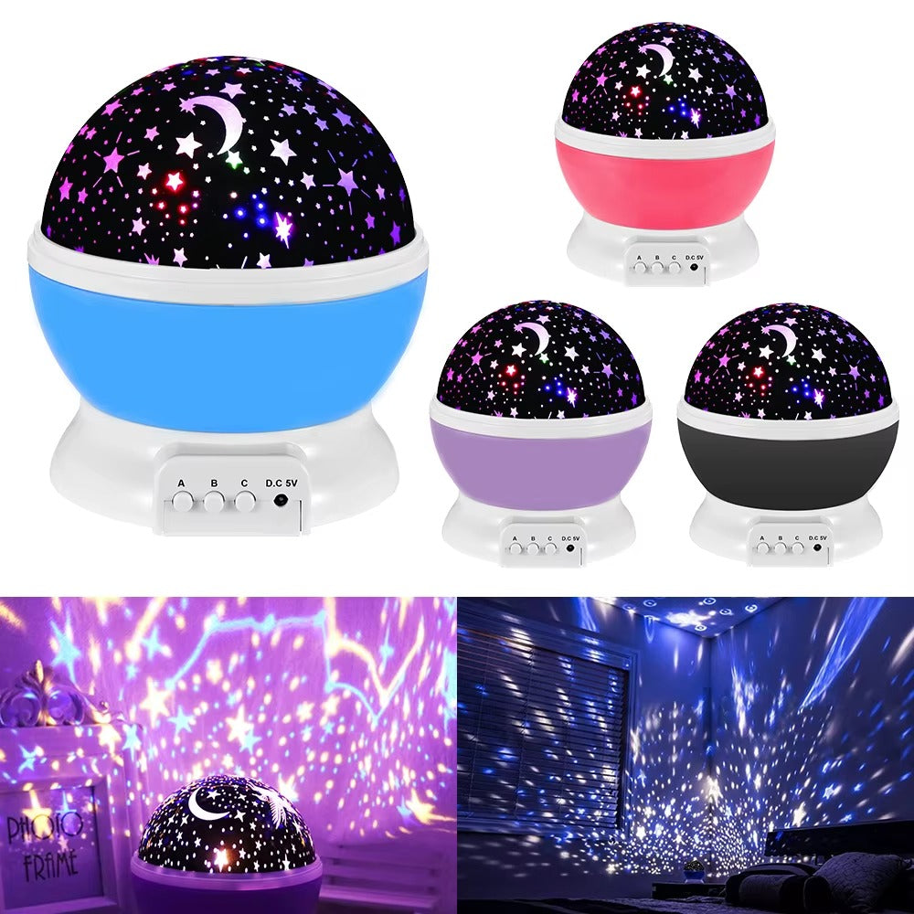 Proyector de luz galáctico cielo estrellado giratorio para decoración y un ambiente acogedor.