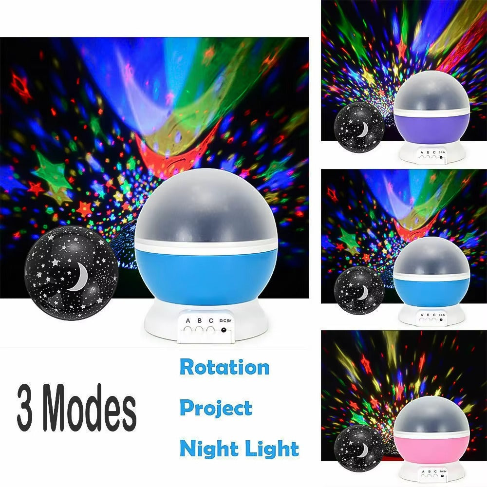 Proyector de luz galáctico cielo estrellado giratorio para decoración y un ambiente acogedor.